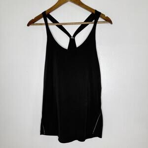 Lululemon Tank Top Womens Medium Black Racerback Pockets Athletic Shirt